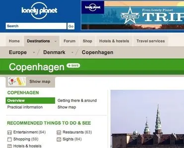Breadcrumbs example from lonelyplanet.com