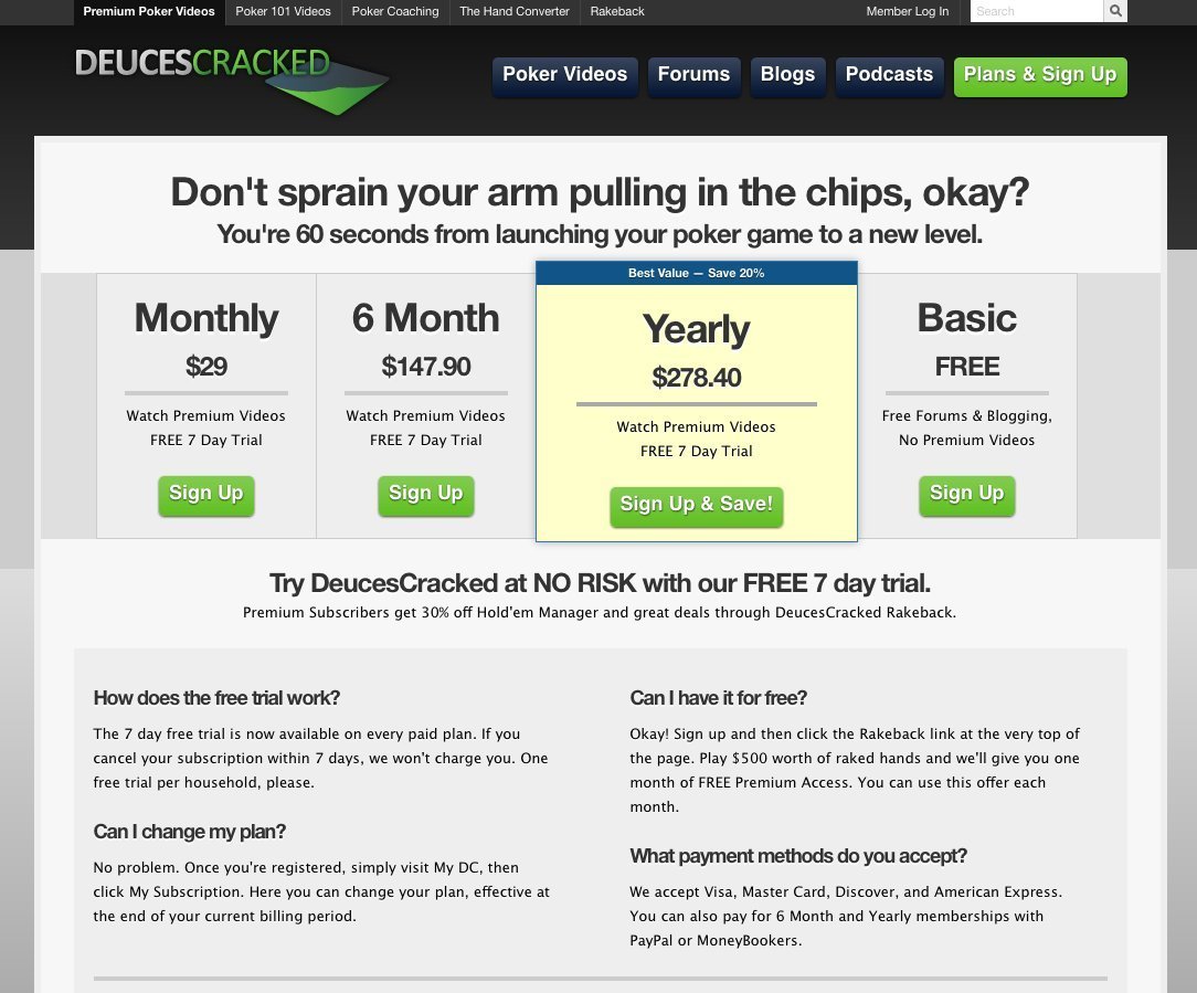 Screenshot of deucescracked.com