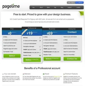 Pricing Tables example from pagelime.com