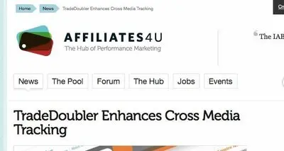 Breadcrumbs example from affiliates4u.com