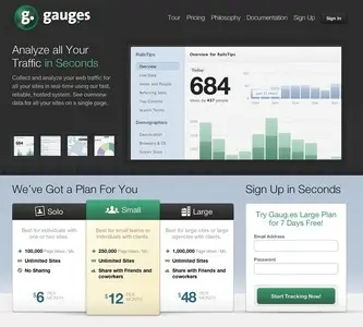 Value propositions example from get.gaug.es