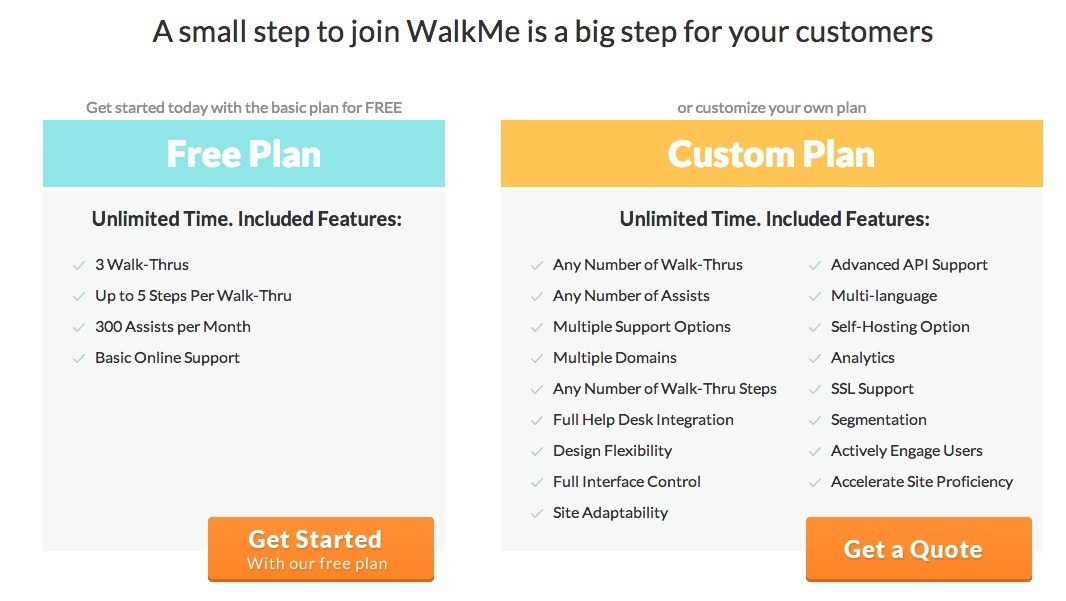 Screenshot of walkme.com