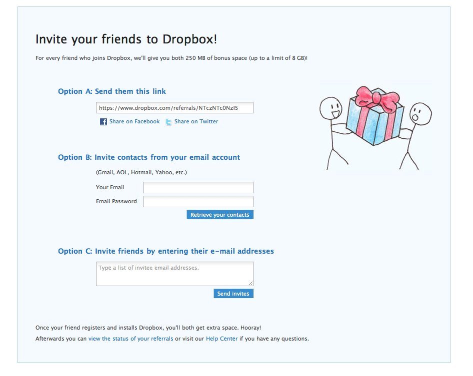 Screenshot of dropbox.com