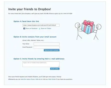 Coupon example from dropbox.com