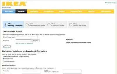 Steps Left example from ikea.com