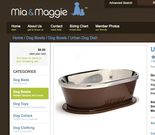 Screenshot of miaandmaggie.com