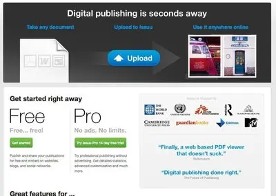 Value propositions example from issuu.com