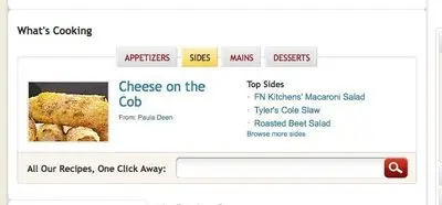 Module Tabs example from foodnetwork.com