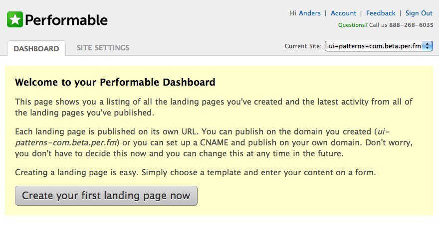Screenshot of performable.com