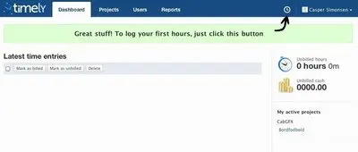Blank Slate example from timelyapp.com