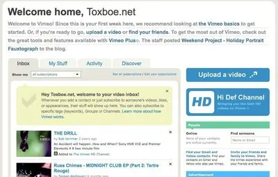 Blank Slate example from vimeo.com