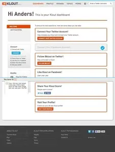 Completeness meter example from klout.com
