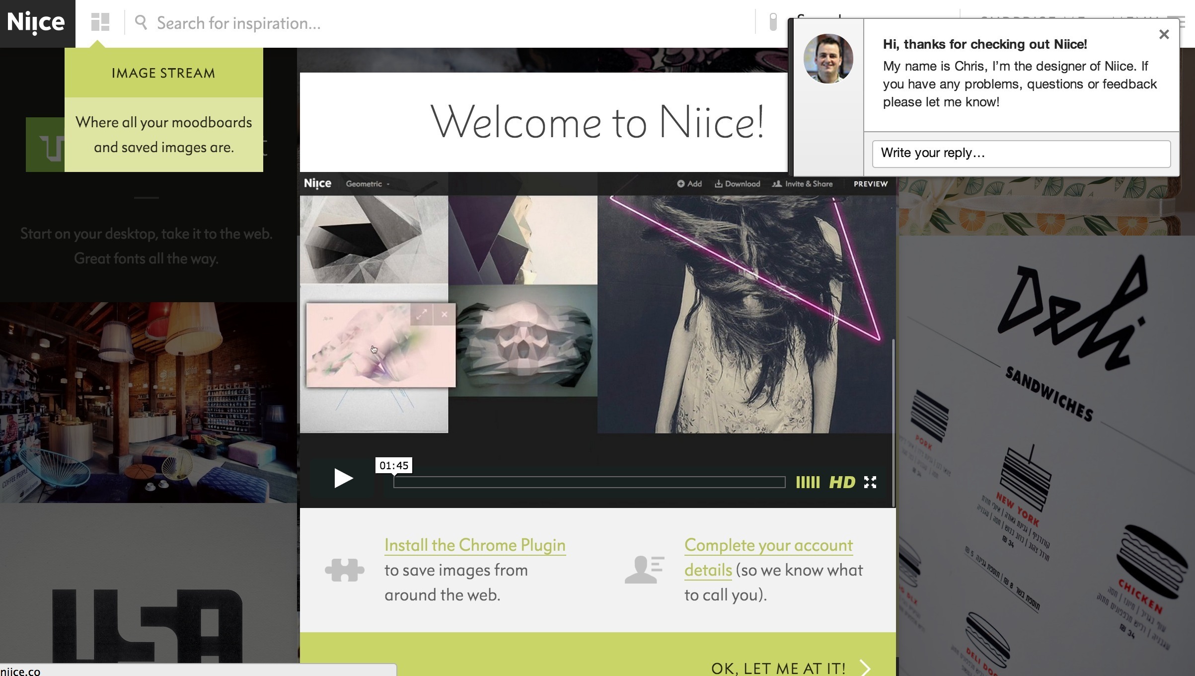 Screenshot of niice.co