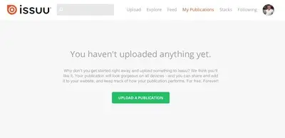 Blank Slate example from issuu.com