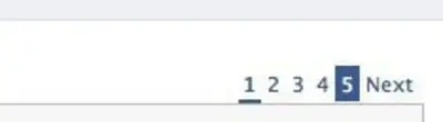 Pagination example from facebook.com