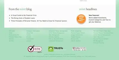 Fat Footer example from mint.com