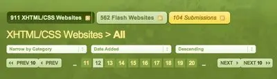 Pagination example from designsnack.com