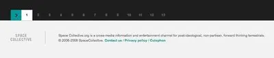 Pagination example from spacecollective.org