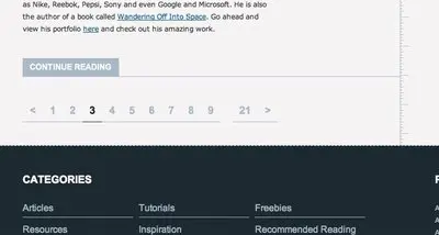 Pagination example from designinformer.com