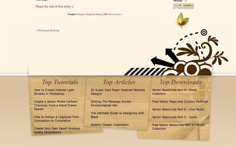Screenshot of blog.spoongraphics.co.uk