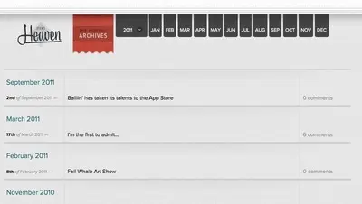 Archive example from devinsheaven.com