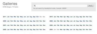 Archive example from cssmania.com