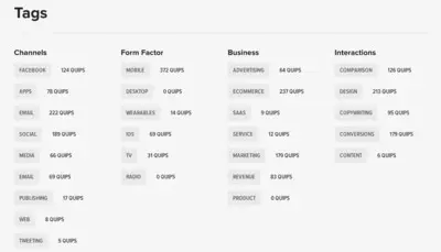 Archive example from zurb.com
