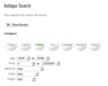Search Filters example