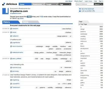 Tagging example from delicious.com