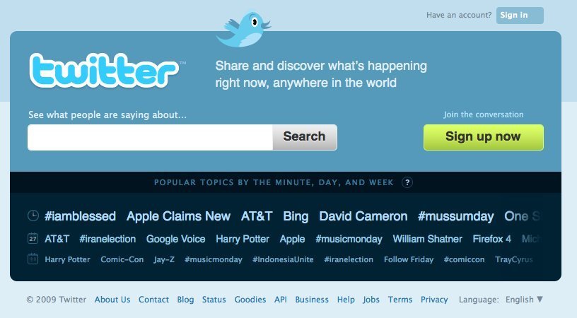 Screenshot of twitter.com