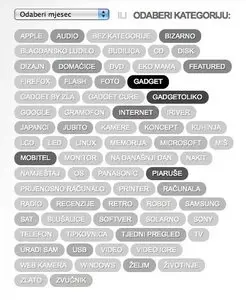 Tag Cloud example from gadgeterija.net
