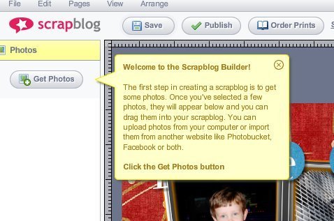 Screenshot of scrapblog.com