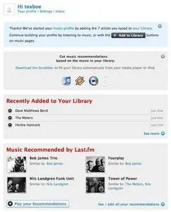 Lists example from last.fm