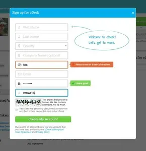 Account Registration example