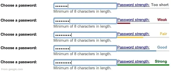 Password Strength Meter example