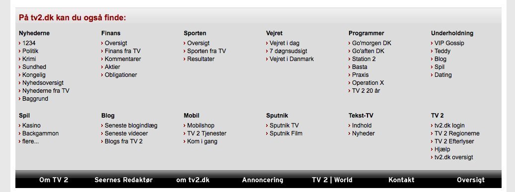 Screenshot of tv2.dk