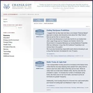 Vote To Promote example from citizensbriefingbook.change.gov
