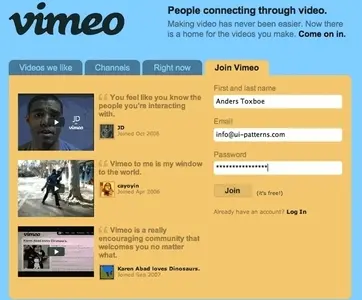 Account Registration example