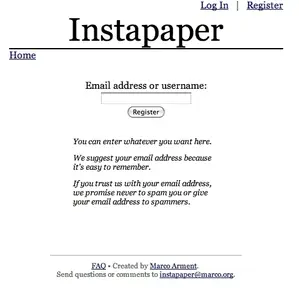 Account Registration example