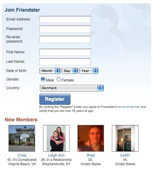 Screenshot of friendster.com
