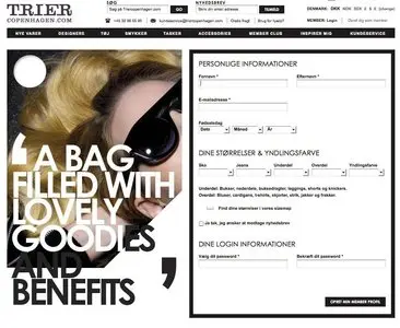 Account Registration example from triercopenhagen.com
