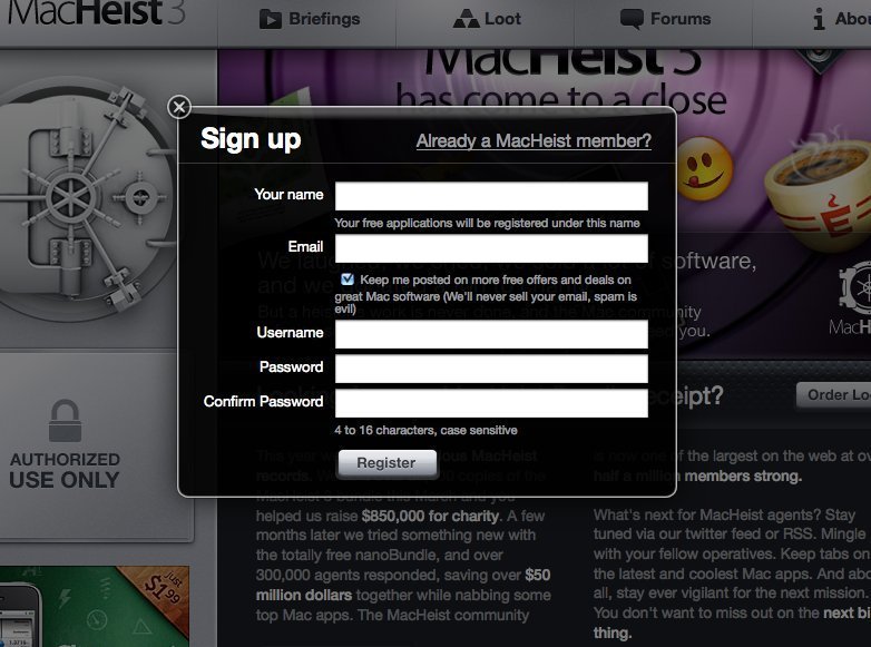 Screenshot of macheist.com