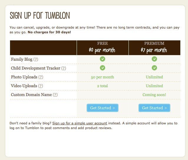 Screenshot of tumblon.com