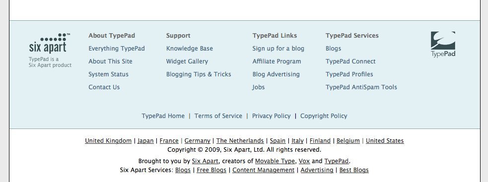 Screenshot of typepad.com
