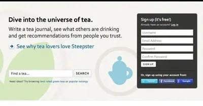 Forms example from steepster.com