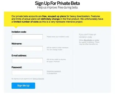 Forms example from put.io