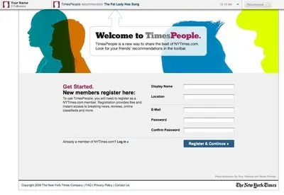 Account Registration example from timespeople.nytimes.com