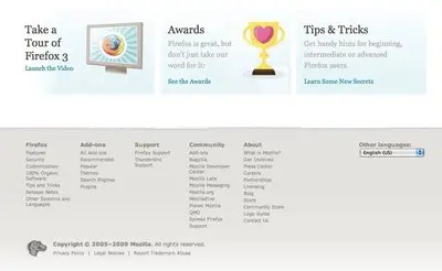 Fat Footer example from mozilla.com