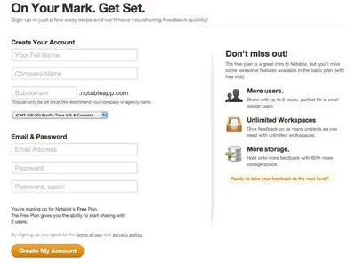 Account Registration example