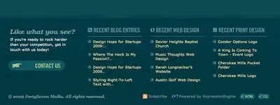 Fat Footer example from fortysevenmedia.com